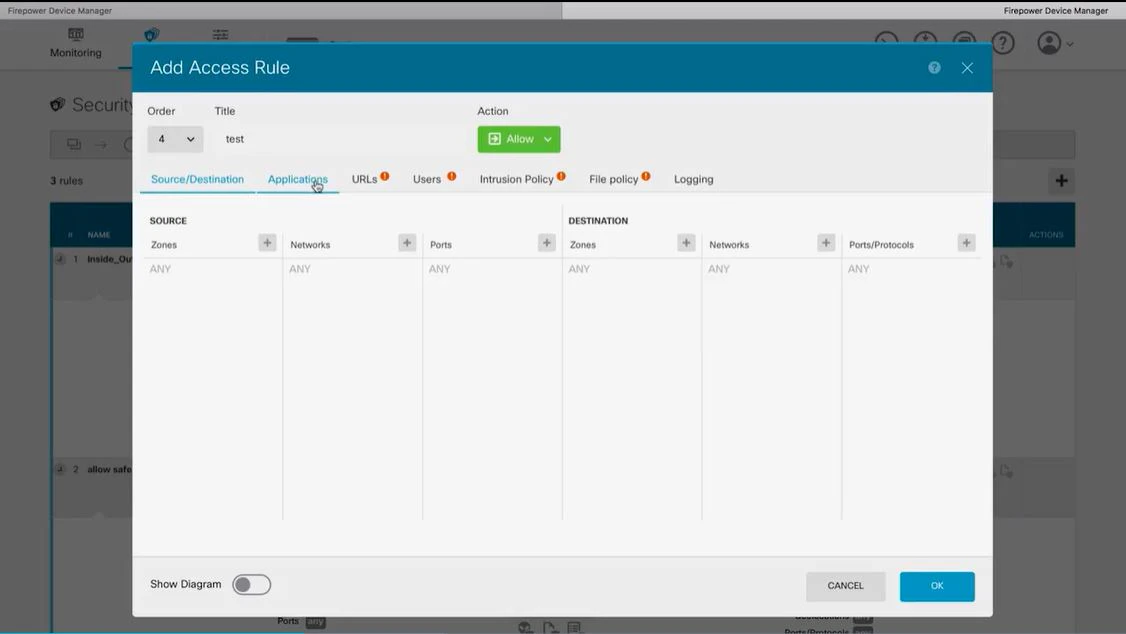 screenshot of Cisco Secure Firewall